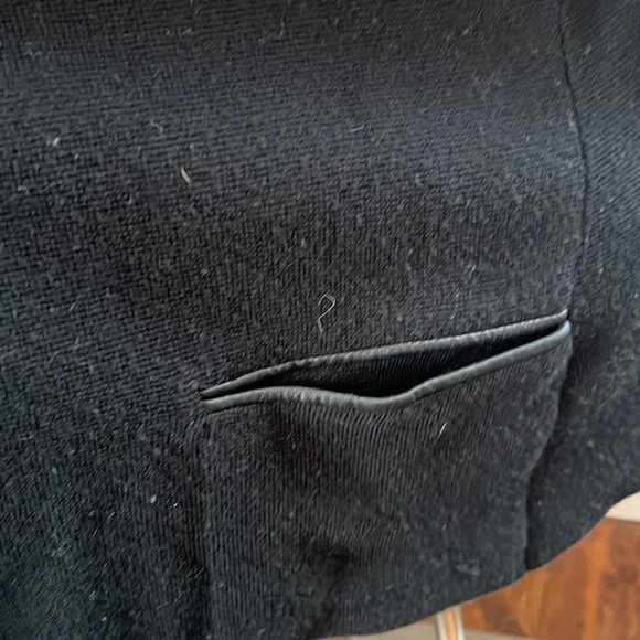 Eileen Fisher Open-Front Merino Wool Cardigan in Black Size Medium Petite - Picture 6 of 6